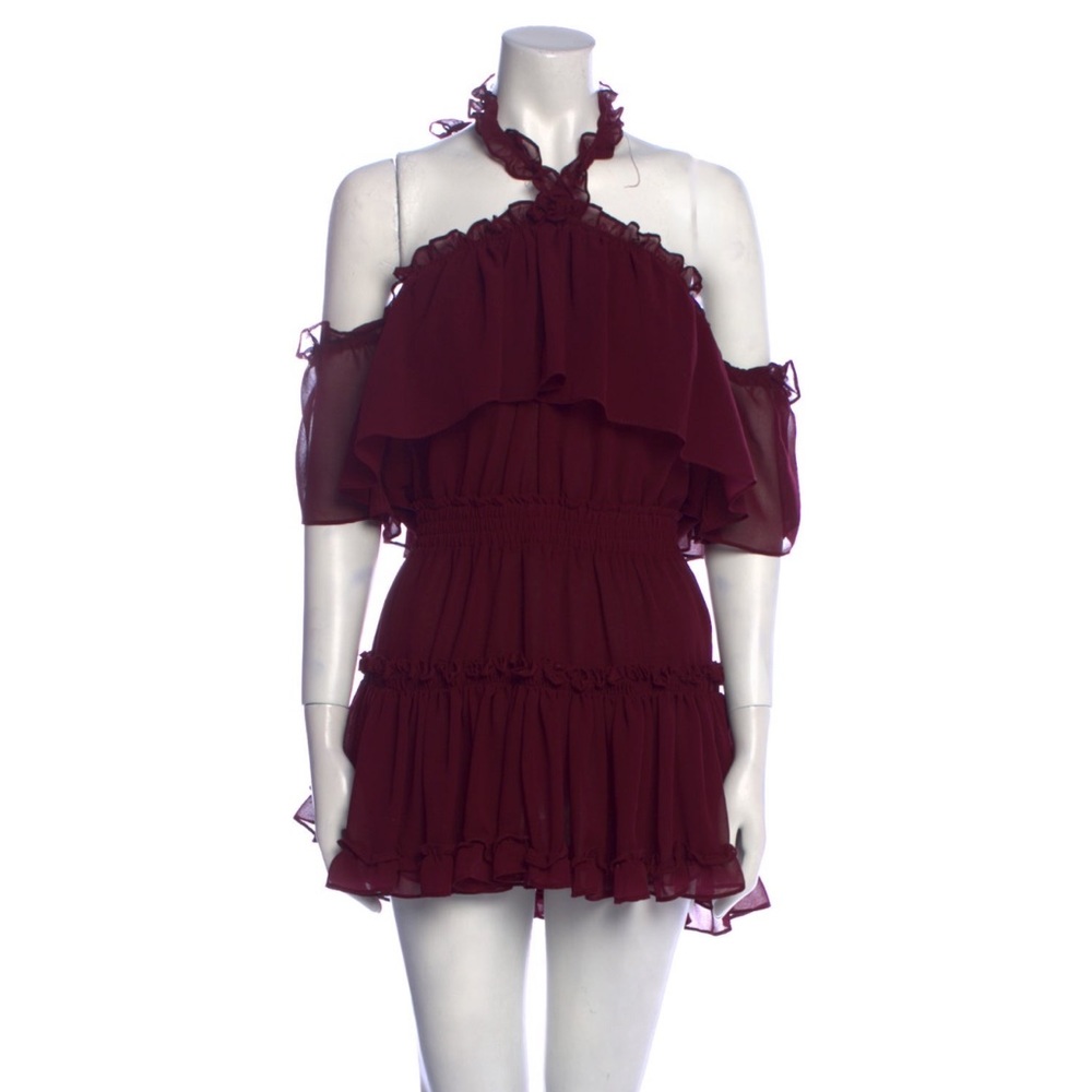 MISA Los Angeles Halter Neck Mini Dress